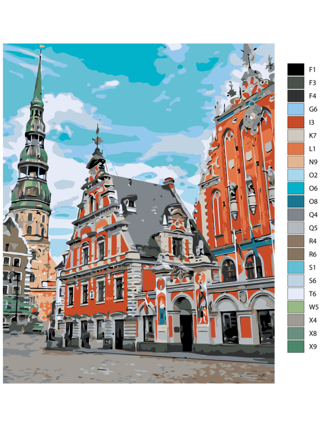 Картина по номерам &amp;quot;Пейзаж города&amp;quot;