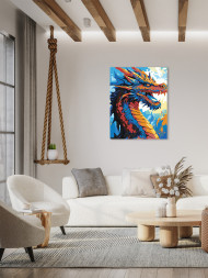 Raqamlar bo&#039;yicha rasm &quot;Ajdaho&quot;