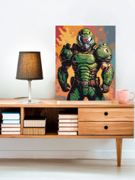 Raqamlar bo&#039;yicha rasm &quot;Yonayotgan jangchi&quot;