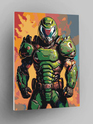 Raqamlar bo&#039;yicha rasm &quot;Yonayotgan jangchi&quot;