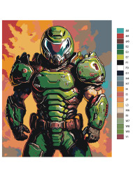 Raqamlar bo&#039;yicha rasm &quot;Yonayotgan jangchi&quot;