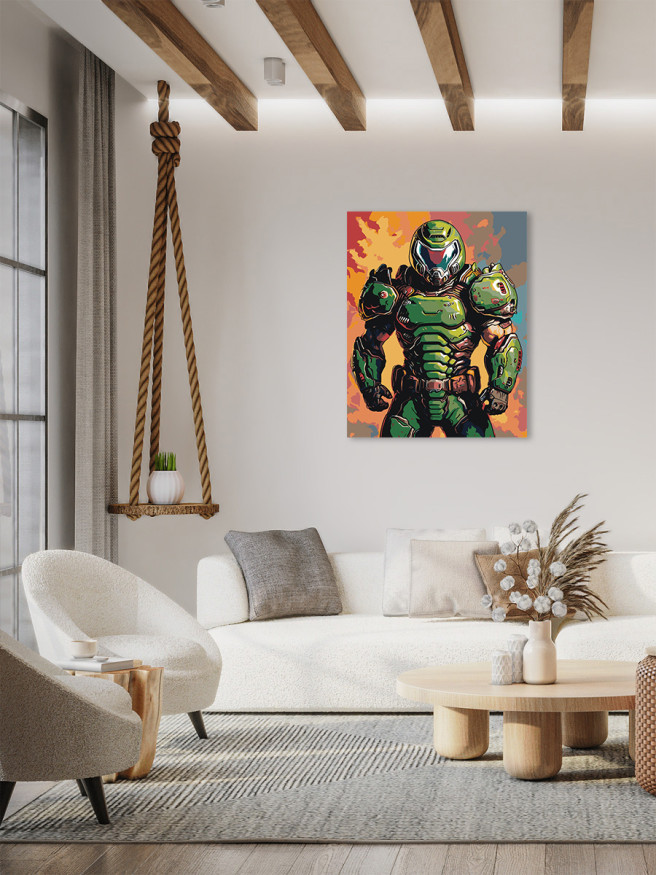 Raqamlar bo&amp;#039;yicha rasm &amp;quot;Yonayotgan jangchi&amp;quot;