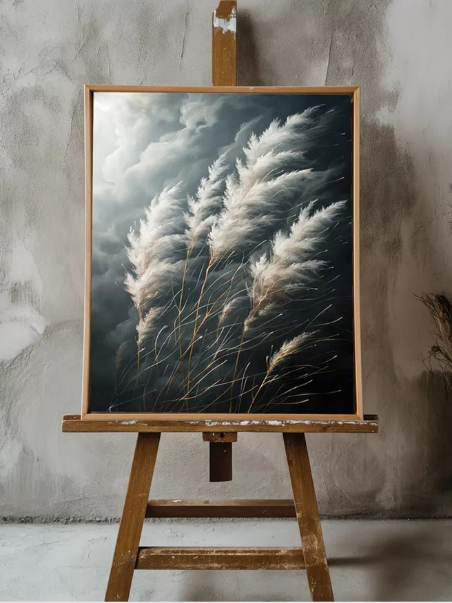 Постер на холсте &amp;quot;Сухие травы на фоне неба&amp;quot;