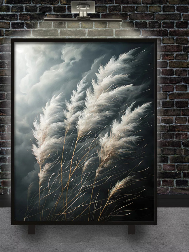Постер на холсте &amp;quot;Сухие травы на фоне неба&amp;quot;