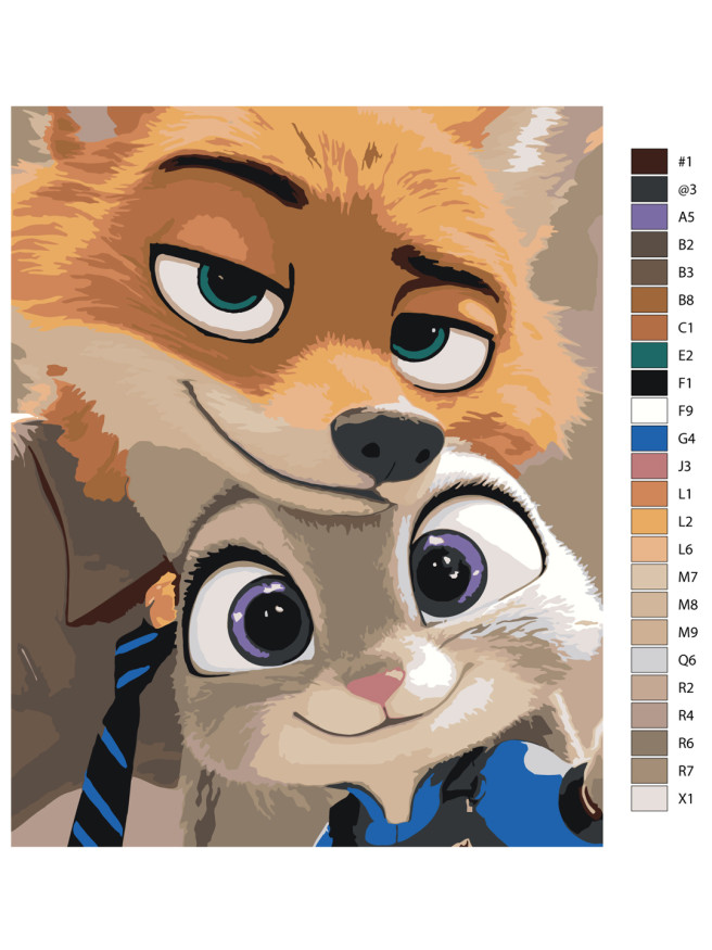 Raqamlar bo&amp;#039;yicha rasm &amp;quot;Zveropolis&amp;quot;