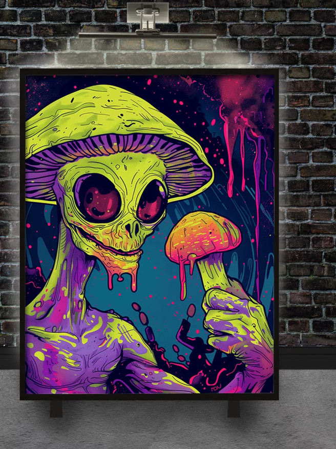 Постер на холсте &amp;quot;Грибной пришелец&amp;quot;