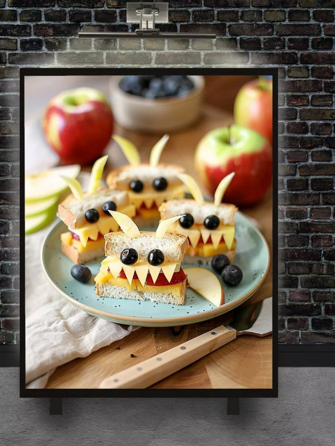 Постер на холсте &amp;quot;Забавные фруктовые монстрики&amp;quot;