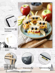 Постер на холсте &amp;quot;Забавные фруктовые монстрики&amp;quot;