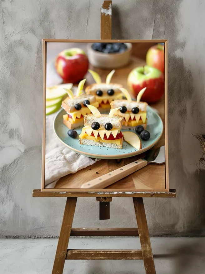 Постер на холсте &amp;quot;Забавные фруктовые монстрики&amp;quot;