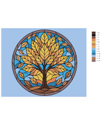 Raqamlar bo‘yicha rasm &quot;Hayot daraxti&quot;