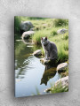 Постер на холсте &amp;quot;Кот у пруда&amp;quot;