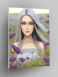 Картина по номерам &amp;quot;Девушка в поле&amp;quot;