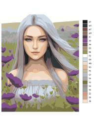 Картина по номерам &amp;quot;Девушка в поле&amp;quot;