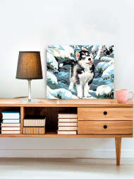 Raqamlar bo&#039;yicha rasm &quot;Sibirskiy xaski&quot;