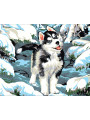 Картина по номерам &amp;quot;Сибирский хаски&amp;quot;