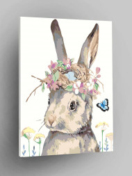 Картина по номерам "Милый зайка"