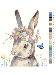 Картина по номерам "Милый зайка"
