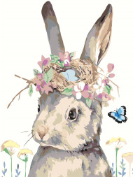 Картина по номерам "Милый зайка"