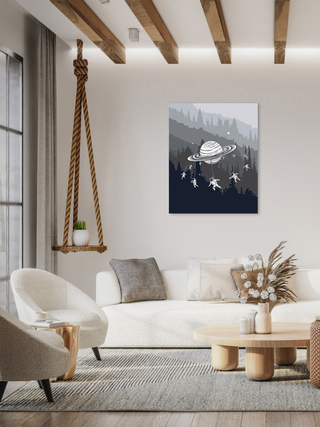 Raqamlar bo&amp;#039;yicha rasm &amp;quot;O&amp;#039;rmonda kosmonavtlar&amp;quot;