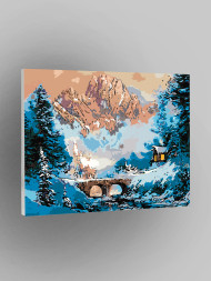 Raqamlar bo'yicha rasm "O'rmonda qish"