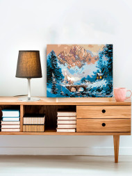 Raqamlar bo'yicha rasm "O'rmonda qish"