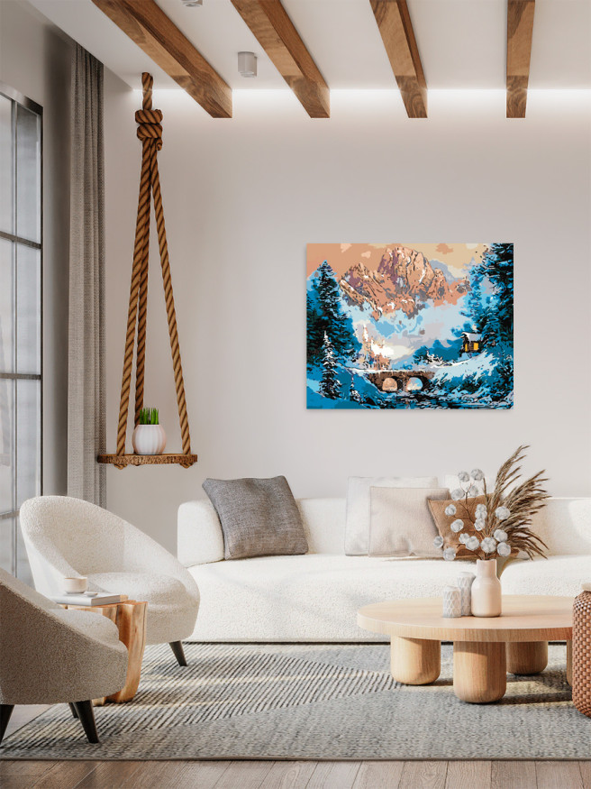 Raqamlar bo&amp;#039;yicha rasm &amp;quot;O&amp;#039;rmonda qish&amp;quot;