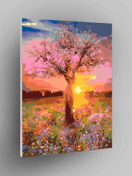 Raqamlar bo&#039;yicha rasm &quot;Yolg&#039;iz daraxt&quot;