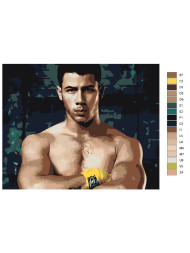 Raqamlar bo&#039;yicha rasm &quot;Nik Jonas&quot;