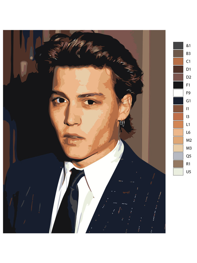 Raqamlar bo&amp;#039;yicha rasm &amp;quot;Jonni Depp&amp;quot;