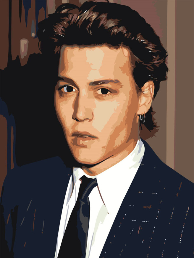 Raqamlar bo&amp;#039;yicha rasm &amp;quot;Jonni Depp&amp;quot;