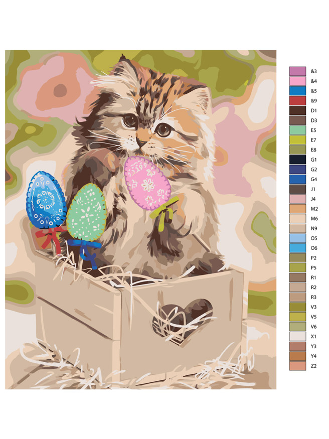 Raqamlar bo&amp;#039;yicha rasm &amp;quot;Bir qutidagi mushukcha&amp;quot;