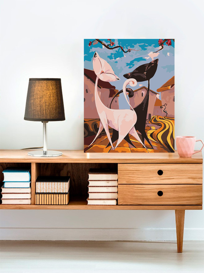 Картина по номерам &amp;quot;Пара котиков&amp;quot;