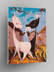 Картина по номерам &amp;quot;Пара котиков&amp;quot;