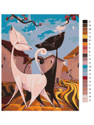 Картина по номерам &amp;quot;Пара котиков&amp;quot;