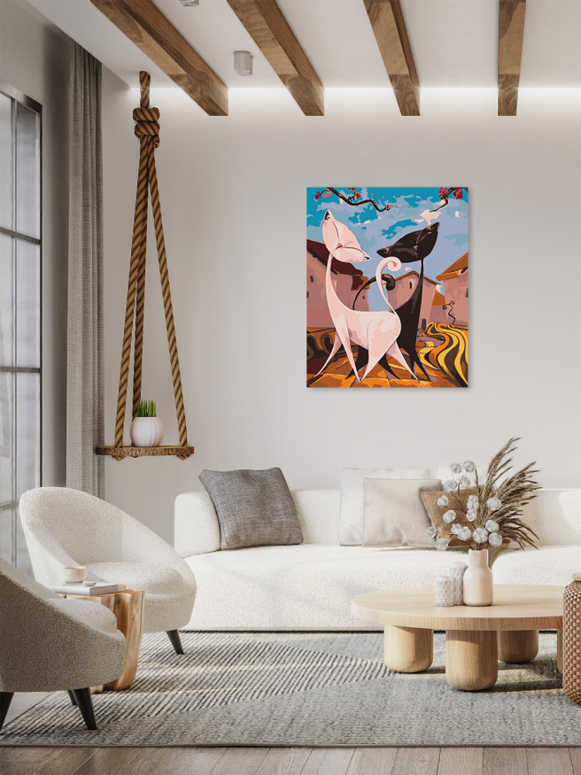 Картина по номерам &amp;quot;Пара котиков&amp;quot;