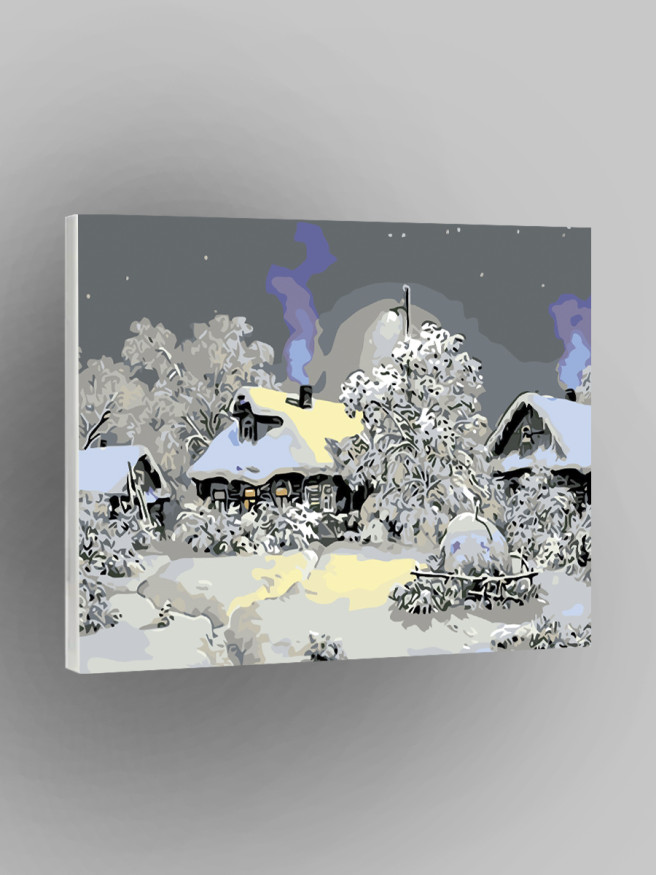 Raqamlar bo&amp;#039;yicha rasm &amp;quot;Qorda uylar&amp;quot;