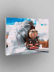 Raqamlar bo&#039;yicha rasm &quot;Sovet poyezdi&quot;