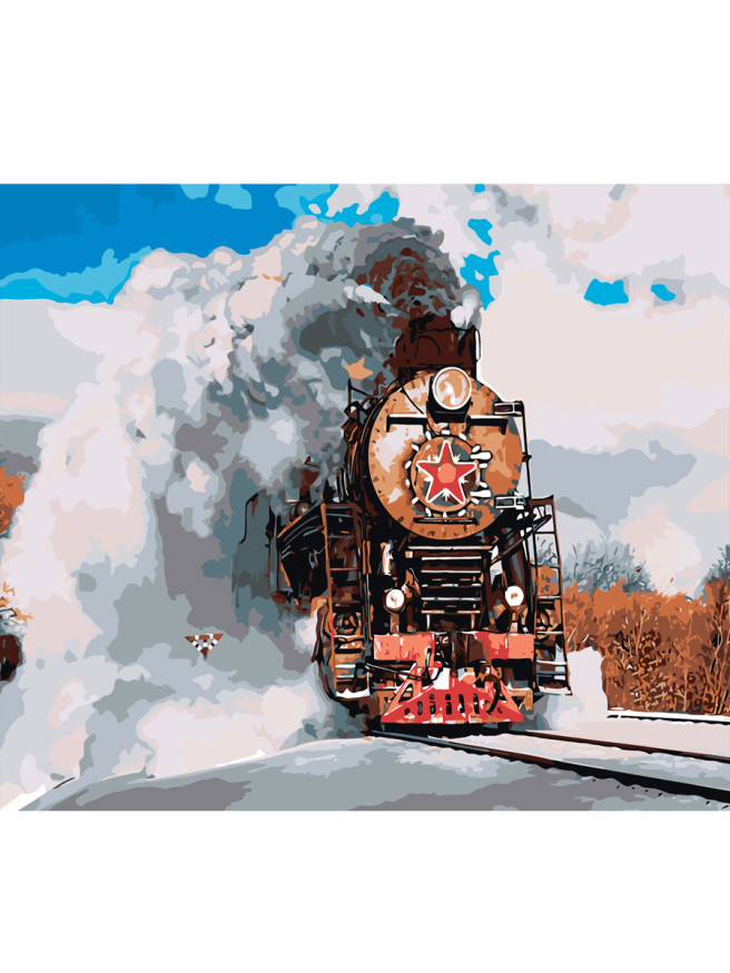 Raqamlar bo&amp;#039;yicha rasm &amp;quot;Sovet poyezdi&amp;quot;