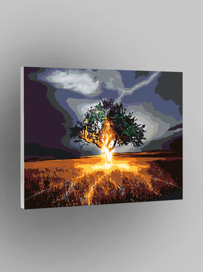 Raqamlar bo&amp;#039;yicha rasm &amp;quot;Chaqmoq urgan daraxt&amp;quot;