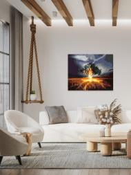 Картина по номерам &amp;quot;Гром ударяет в дерево&amp;quot;