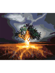 Картина по номерам &amp;quot;Гром ударяет в дерево&amp;quot;