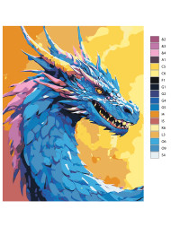 Raqamlar bo&#039;yicha rasm &quot;Moviy ajdaho&quot;