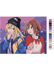 Raqamlar bo'yicha rasm "Ikki anime qizlar"