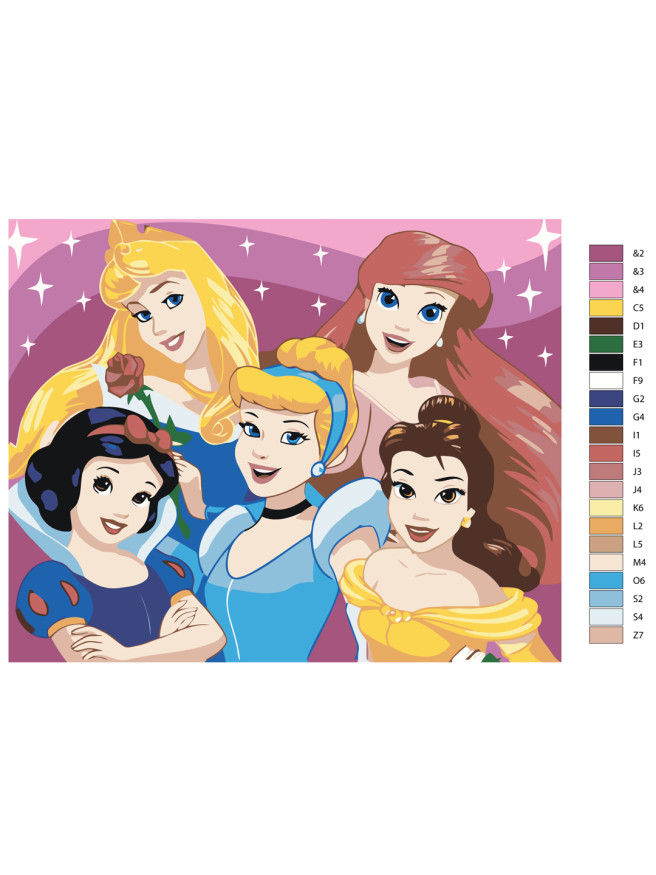 Raqamlar bo&amp;#039;yicha rasm &amp;quot;Disney malikalar&amp;quot;