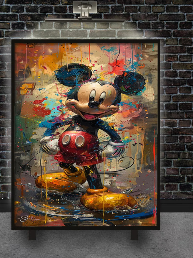 Постер на холсте &amp;quot;Микки Маус в стиле граффити&amp;quot;