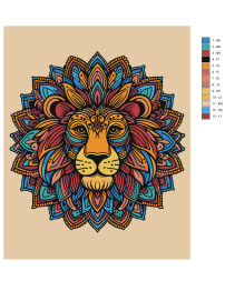 Raqamlar bo‘yicha rasm &quot;Mandala shohi&quot;