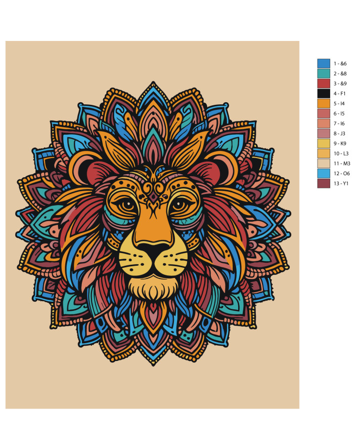 Raqamlar bo‘yicha rasm &amp;quot;Mandala shohi&amp;quot;