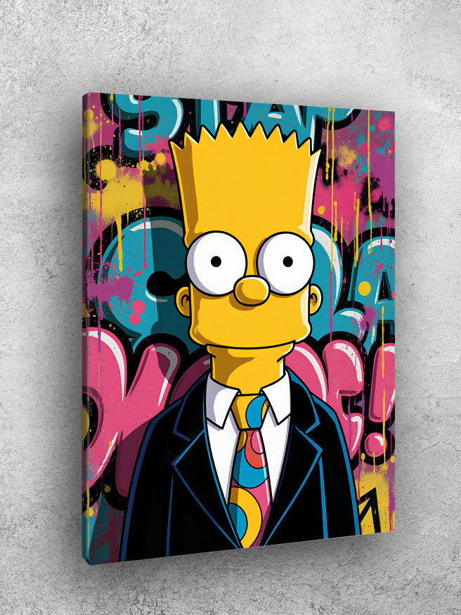 Постер на холсте &amp;quot;Барт Симпсон в костюме&amp;quot;