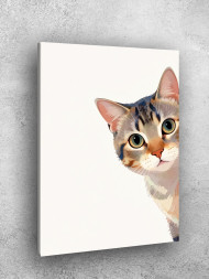 Holstga bosilgan poster "Qarayotgan mushuk"