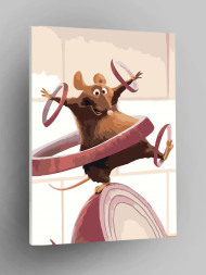 Raqamlar bo&#039;yicha rasm &quot;Sichqoncha bilan kamon&quot;